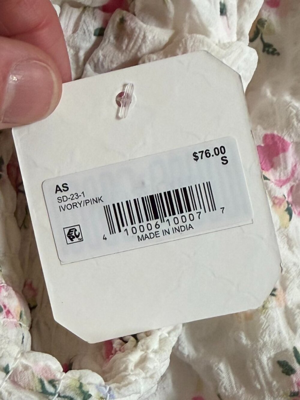 Altar'd State White Pink Floral Mini Dress S | Cottagecore Coquette - Picture 8 of 10